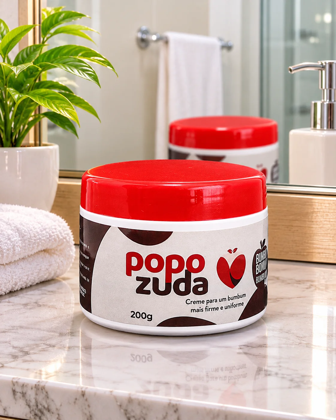 Crema Reafirmante Popo Zuda 200 g, para glúteos más firmes y uniformes